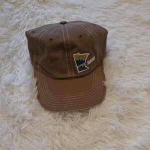 Brown Cap with Minnesota Patch